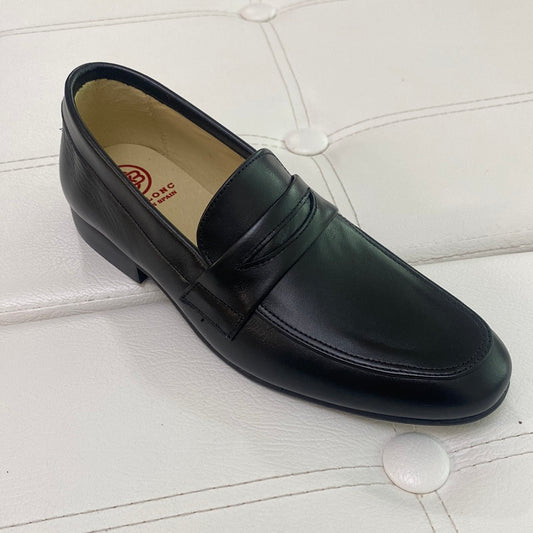 Blublonc Black Classic Leather Dress Shoe