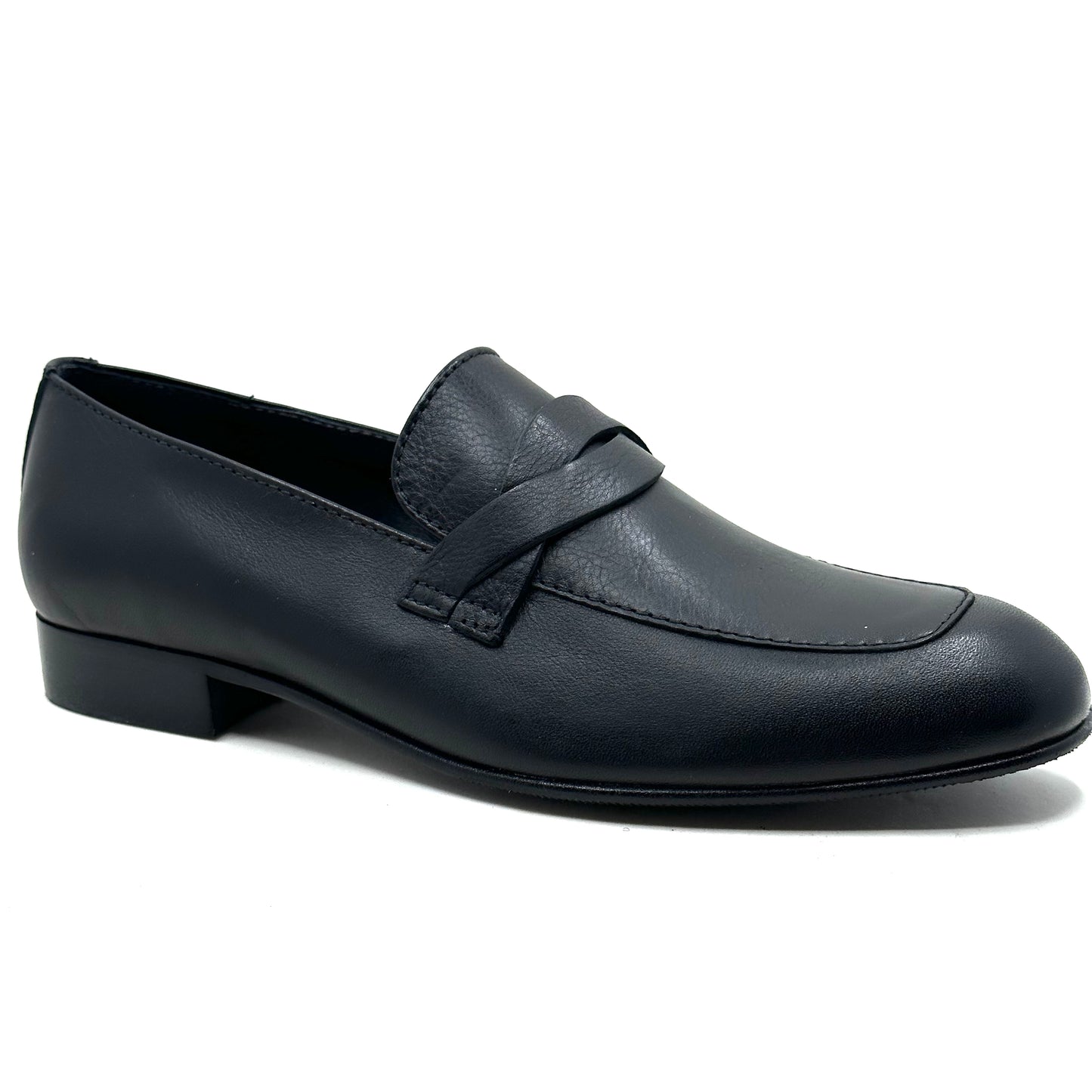 Beberlis Black Leather Twist Dress Shoe