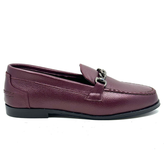 Blublonc Burgundy Chain Loafer