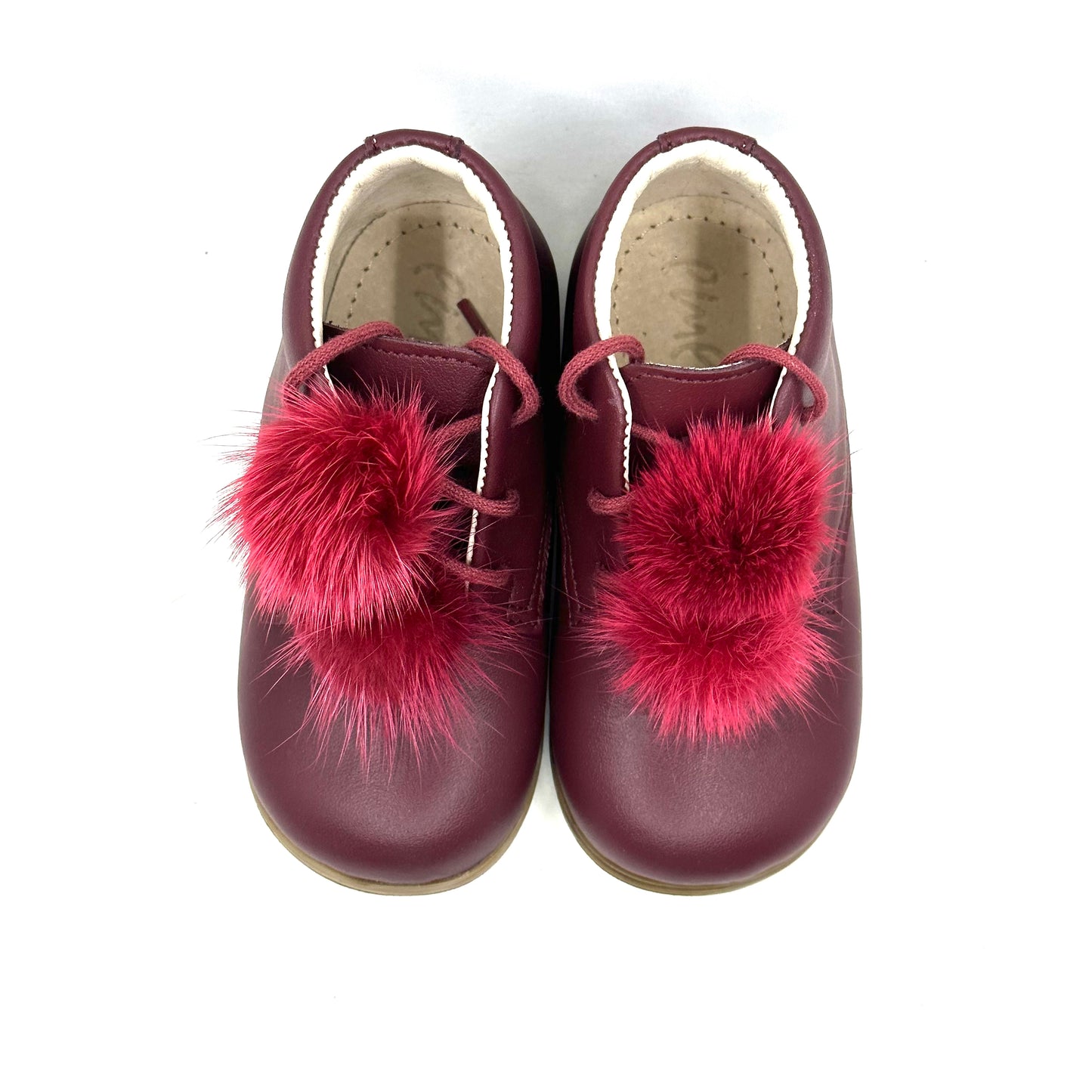 Emel Cherry Pom-Pom Baby Bootie