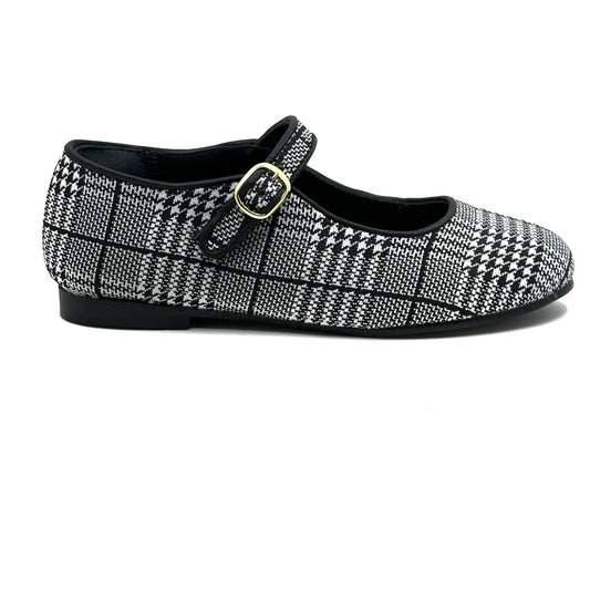 Geppetoes Black and White Plaid Mary Jane