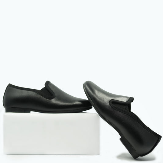 Boutaccelli Classic Black Leather Loafer