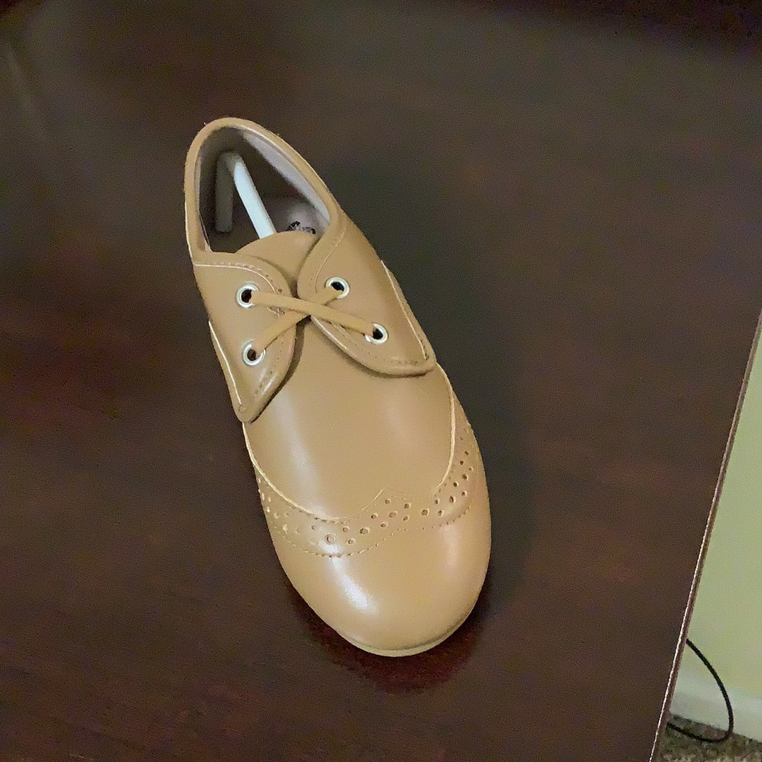 Zebra Wingtip Leather Lace Up Nutmeg