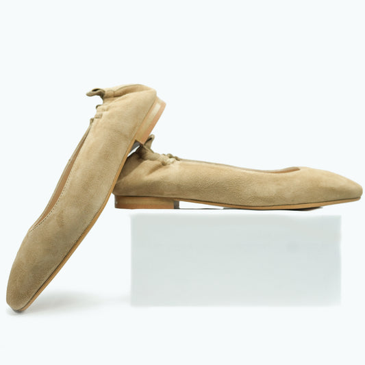 Blublonc Suede Nude Flat